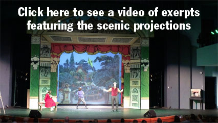 Mary Poppins set design and scenic projections available for rental